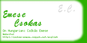 emese csokas business card