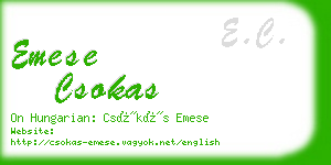 emese csokas business card